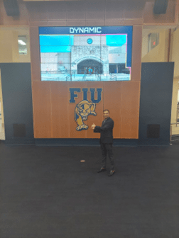 Dr. Bukhari presenting at Florida International University.